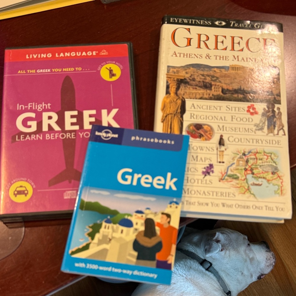 Greek Language Travel Phrasebook & Guide - Blue